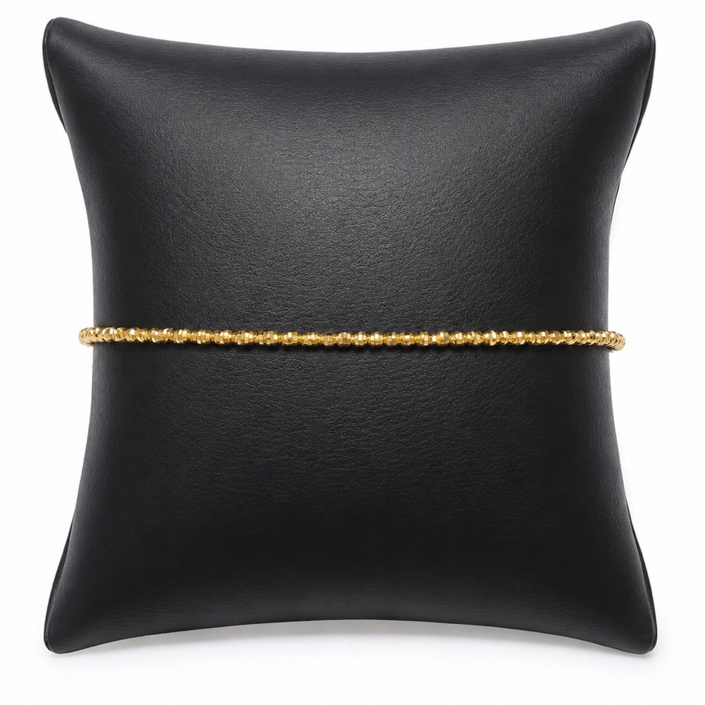 18K 18KT Yellow Gold Dainty Bracelet Size 7.5”